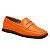 Mocassim Feminino Casual Laranja Bico Quadrado - Imagem 1