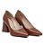 Sapato Feminino Scarpin Salto Triangulo Whisky - Imagem 2