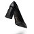Sapato Feminino Scarpin  Preto Salto Triangulo - Imagem 4
