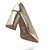 Sapato Feminino Scarpin Dourado Salto Triangulo - Imagem 4