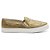 Tênis Feminino Slip On Couro Legítimo Dourado - Imagem 1