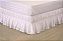 Saia Para Cama Box Colchobox Elasticada Ajustavel Solteiro Casal Queen Branca - Imagem 3