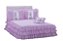 Kit Colcha com babado Sofia Casal 04 peças Rosa - Imagem 1