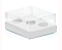 CAIXA OVO TRIO DE 50 A 80G - 20 x 17 x 6,5 cm | Cavidade: 5 x 7 cm - BRANCA LISA - 1 UNIDADE - Imagem 1