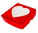 Caixa Com Visor Coração Vermelho Texturizado 14x14x4 - 10 Unidades - Imagem 1