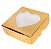 Caixa Com Visor Coração Ouro Texturizado 14x14x4 - 10 Unidades - Imagem 1