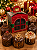 Caixa Para Mini Panetone Com Alça e Visor Feliz Natal  10x10x10 - 1 Unidade - Imagem 2