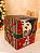 Caixa Para Panetone 500g Com Visor e Alça Feliz Natal 15x15x17 - 1 Unidade - Imagem 1
