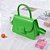 Bolsa Transversal com Alça de Mão Média - Cor Verde, Couro Sintético - Modelo Londres - Imagem 2