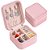 Mini Porta Jóias Portátil - Cor Rosa, Couro Sintético - Modelo Gio - Imagem 2