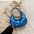 Bolsa Baguette Canoa - Cor Azul, Couro Sintético - Modelo Lívia - Imagem 1