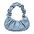 Bolsa Baguette Pregueada - Cor Azul, Couro Sintético - Modelo Vicky - Imagem 1
