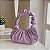 Bolsa Baguette Pregueada - Cor Lilás, Couro Sintético - Modelo Vicky - Imagem 1
