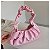 Bolsa Baguette Pregueada - Cor Rosa, Couro Sintético - Modelo Vicky - Imagem 1