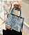Bolsa Quadrada Denim Franjada - Cor Azul, Couro Sintético - Modelo Luna - Imagem 11