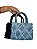 Bolsa Quadrada Denim Franjada - Cor Azul, Couro Sintético - Modelo Luna - Imagem 7