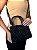 Bolsa Quadrada Denim Franjada - Cor Preto, Couro Sintético - Modelo Luna - Imagem 3