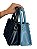 Bolsa Quadrada Denim Franjada - Cor Preto, Couro Sintético - Modelo Luna - Imagem 6