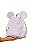 Mochila infantil Paetê - Cor Branco, Couro Sintético - Modelo Bia - Imagem 1