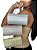 Bolsa de festa Clutch - Cor Bege, Couro Sintético brilhante - Modelo Lara - Imagem 7