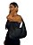 Bolsa de ombro meia-lua - Cor Preto, Couro Sintético trançado - Modelo Adele - Imagem 4