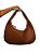Bolsa de ombro meia-lua - Cor Marrom, Couro Sintético trançado - Modelo Adele - Imagem 1