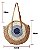 Bolsa Artesanal Olho Grego - Cor Bege, Palha sintética - Modelo Lis - Imagem 4