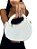 Bolsa Transversal com textura- Cor Branco, Couro Sintético - Modelo Maitê - Imagem 6