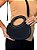 Bolsa Transversal com textura- Cor Preto, Couro Sintético - Modelo Maitê - Imagem 2