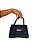 Bolsa Tiracolo Transversal Croco - Cor Preto, Couro Sintético - Modelo Cecilia - Imagem 1