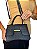 Bolsa Tiracolo Transversal Croco - Cor Preto, Couro Sintético - Modelo Cecilia - Imagem 8