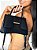 Bolsa Tiracolo Transversal Croco - Cor Preto, Couro Sintético - Modelo Cecilia - Imagem 3