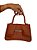Bolsa Tiracolo Transversal Croco - Cor Marrom, Couro Sintético - Modelo Cecilia - Imagem 1