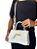 Bolsa Tiracolo Transversal Croco - Cor Bege, Couro Sintético - Modelo Cecilia - Imagem 3