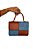 Bolsa Quadrada Jeans - Cor Marrom, Couro Sintético - Modelo Ester - Imagem 1