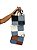 Bolsa Quadrada Jeans - Cor Marrom, Couro Sintético - Modelo Ester - Imagem 6