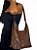 Bolsa Tote de ombro - Cor Marrom, Couro Sintético - Modelo Silvy - Imagem 4