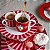 Prato de Sobremesa Vermelho Stripes - Love Birds - Imagem 2