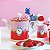 Jarra Pequena Medallion Rosa/Vermelho - Love Birds - Imagem 3
