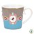 Caneca Grande Medallion Azul/Cáqui - Love Birds - Imagem 1