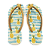 Chinelo M abacaxi com listras azuis - Imagem 1
