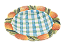 TRAVESSA REDONDA DE LARANJA XADREZ - Imagem 1
