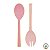Set/2 Colheres p/ Salada Esmaltadas Rosa - Spring to Life - Imagem 1
