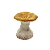 PORTA VELA COGUMELO AMARELO BASE REDONDA - Imagem 1