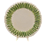 Sousplat com penas verdes em relevo na borda - Imagem 1