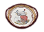 Cesta de vime M galinha Pano vermelho - Imagem 1