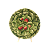 PRATO SOBREMESA COM RELEVO DE FOLHAS E MORANGO - Imagem 1