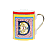 Caneca porcelana letra D ORTIGIA - Imagem 1