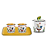 SET BANDEJA/2 COPOS ESPRESSO/ACUCAREIRO AMARELO COCORICO - Imagem 1