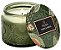 VELA POTE VIDRO P 25H RELEVO TEMPLE MOSS - Imagem 1